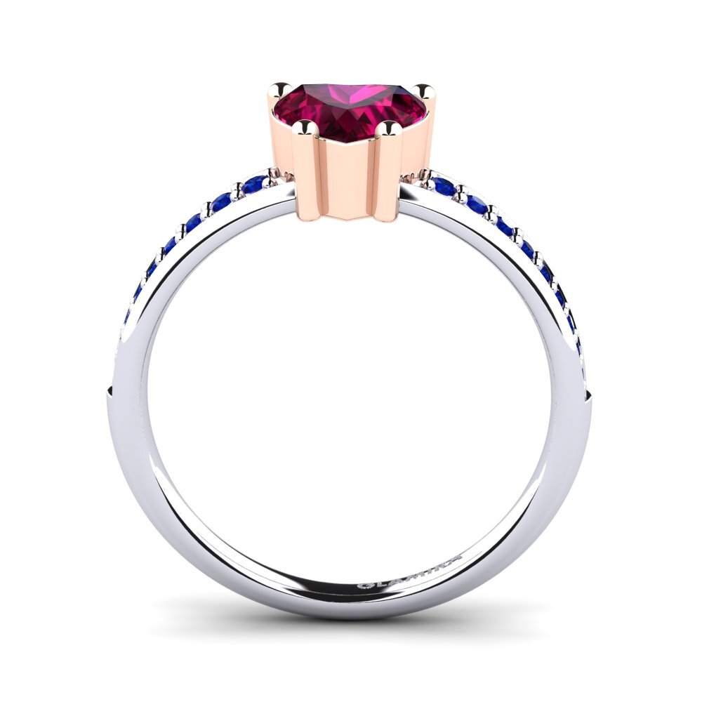 14k White & Rose Gold Engagement Ring Herlane