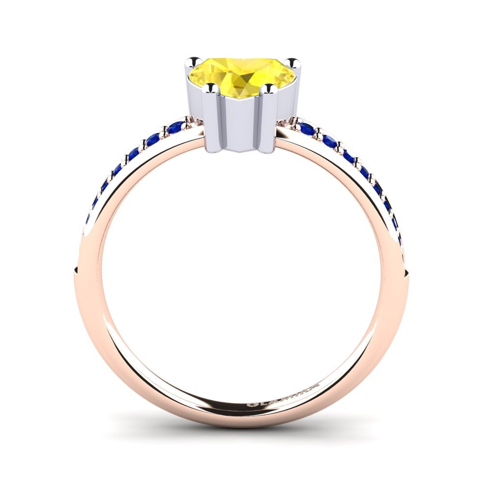 14k Rose & White Gold Engagement Ring Herlane
