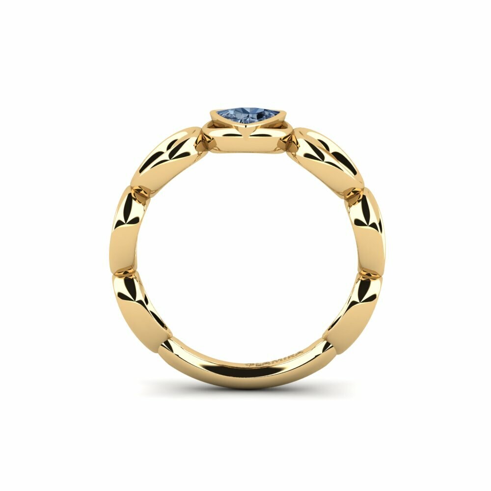 Trillion Diamant Bleu Bague de fiançailles Heryuwek