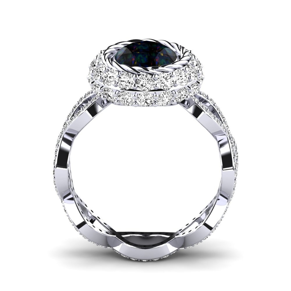 Opalo Negro Anillo de compromiso Hettie