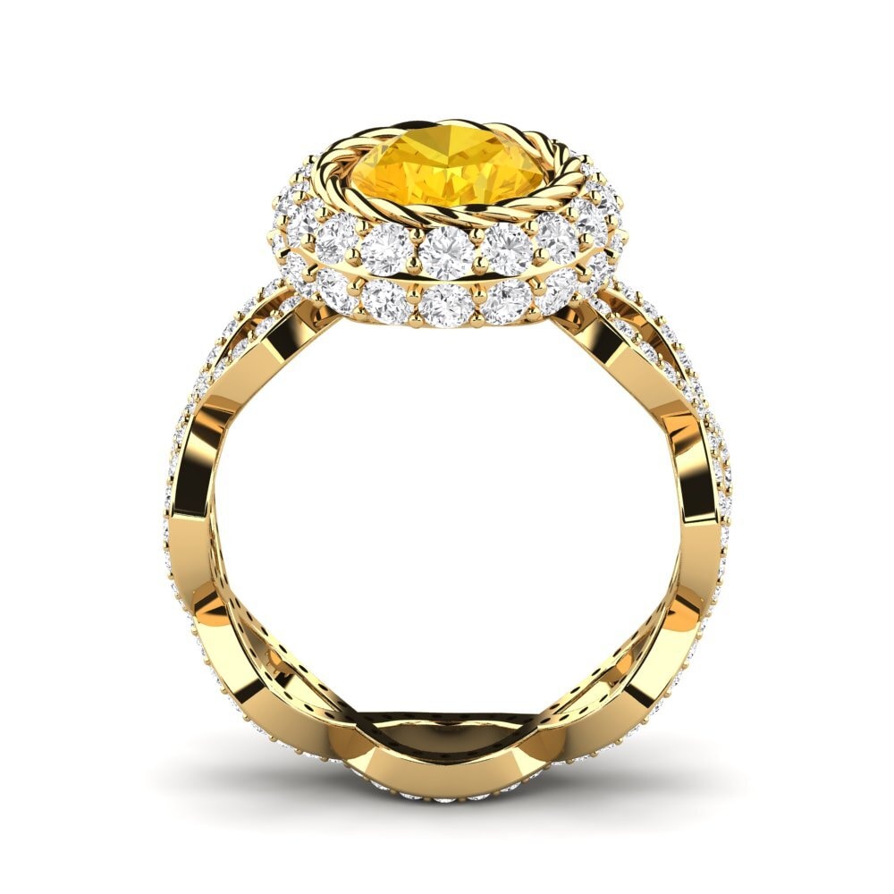 14k Oro Amarillo Anillo de compromiso Hettie