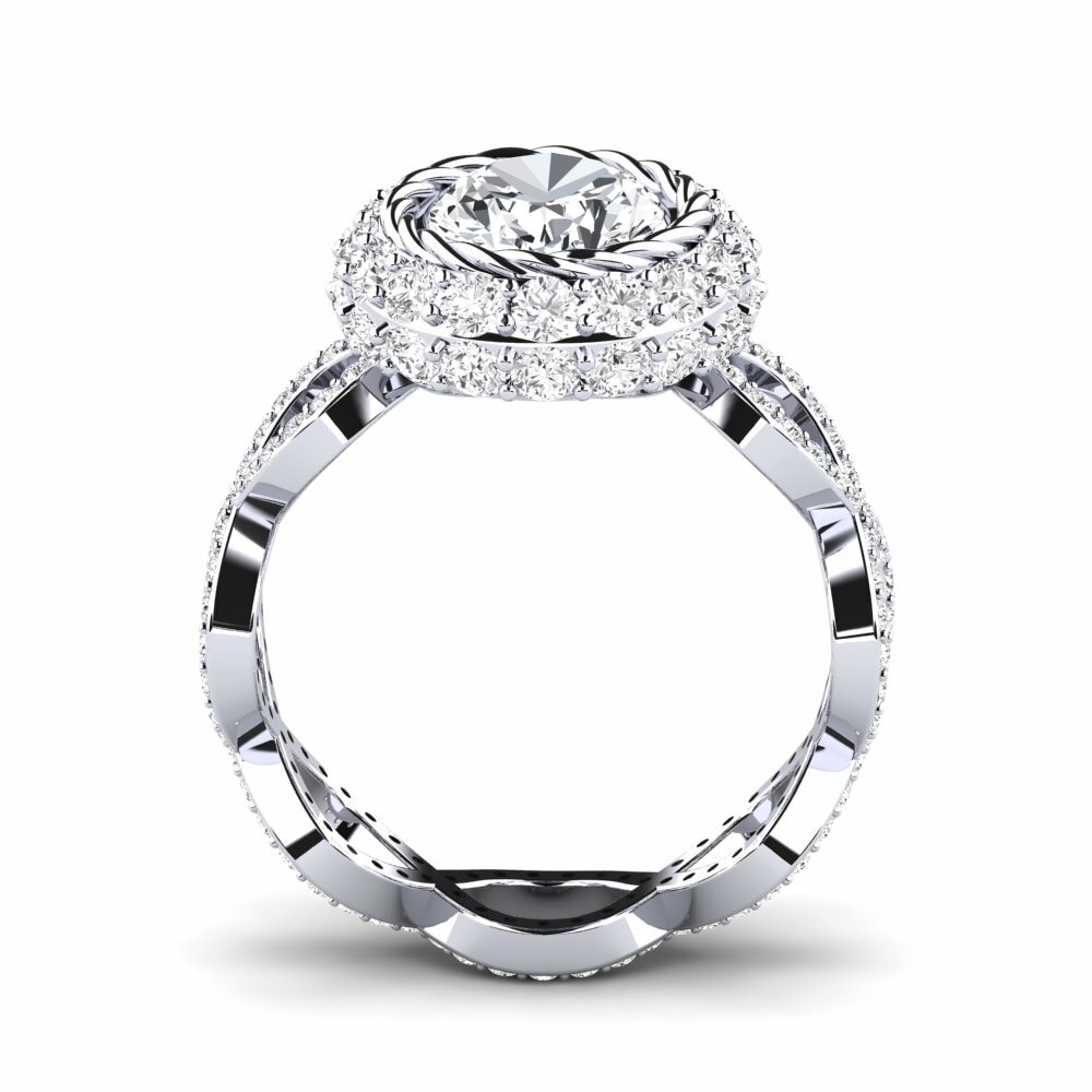 Nhẫn đính hôn Hettie Đá Zircon Trắng