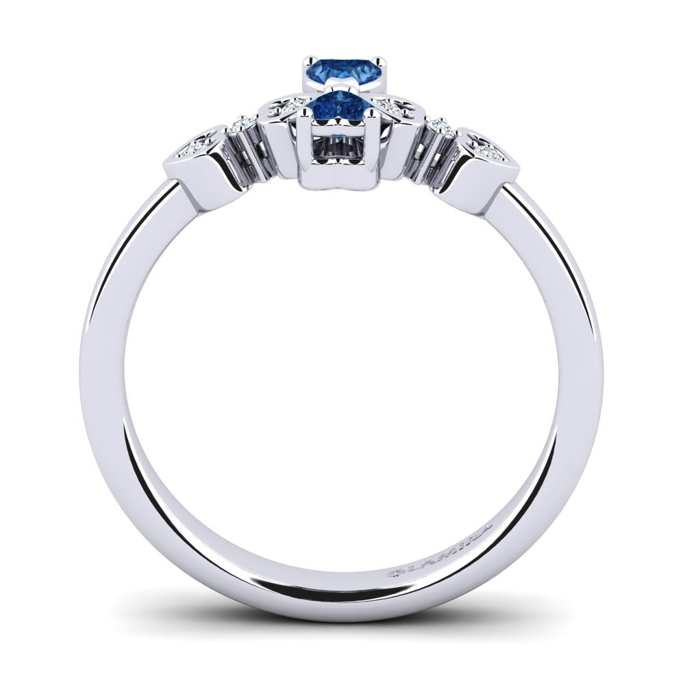Zircone Blu Scuro Anello Higieos