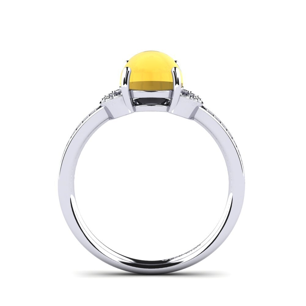 Citrino Cabujón Anillo Hilaire