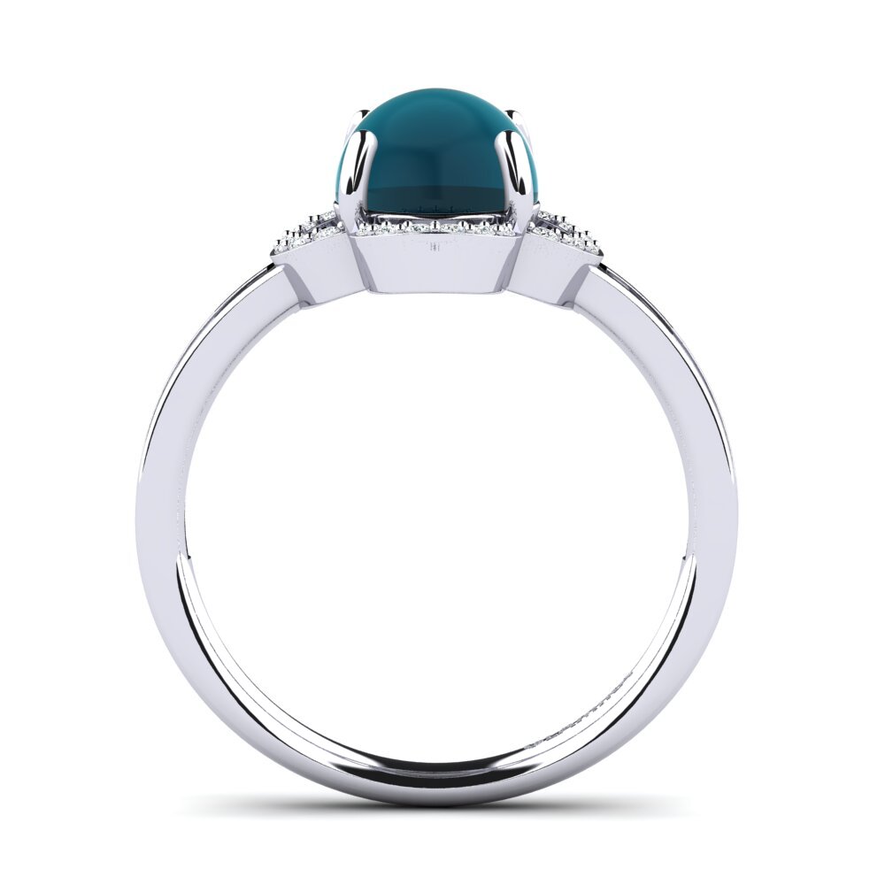 Cabochon London Blue Topas Ring Hilda