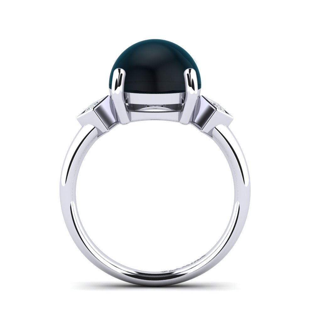 Cabochon London Blue Topaz Ring Hildagarde