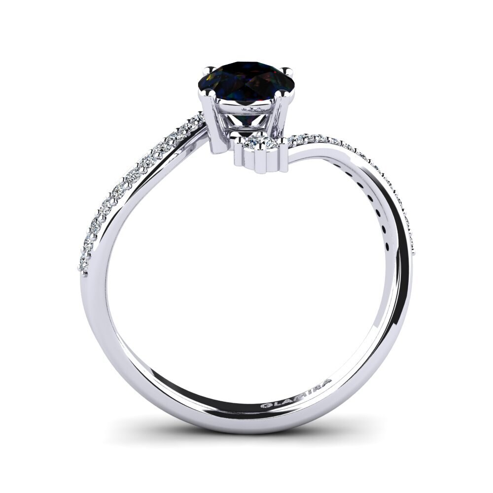 Black Opal Women's Ring Himawari