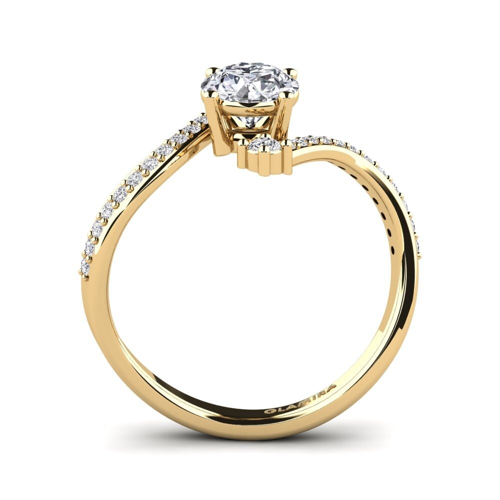 14ct Yellow Gold Diamond Women's Ring Himawari