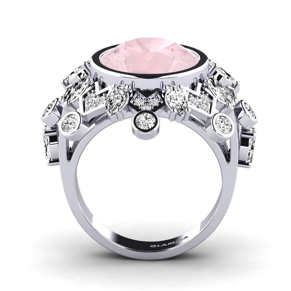 Cuarzo rosa Anillo de compromiso Hindle