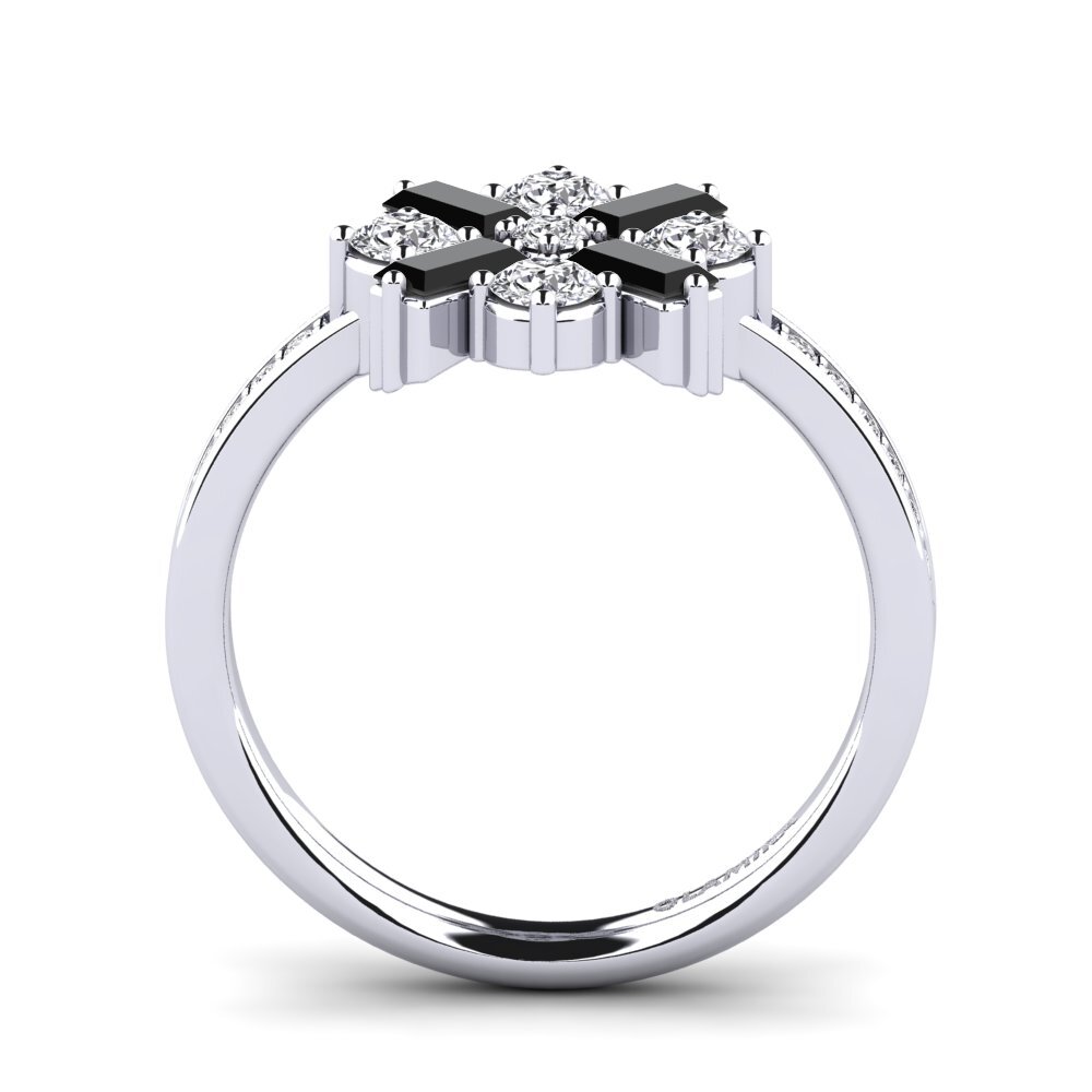 Zafiro negro Anillo Hingeless