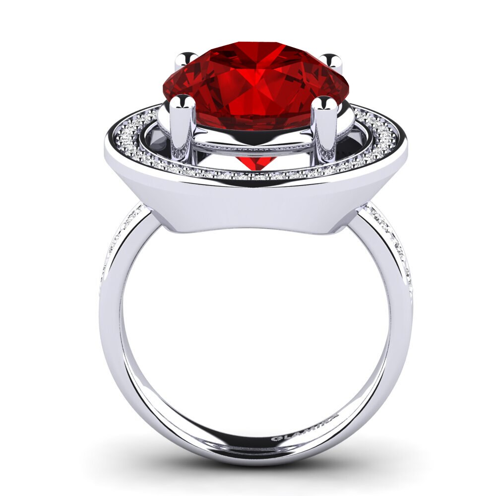 Nhẫn Holli Đá Ruby (Đá nhân tạo)