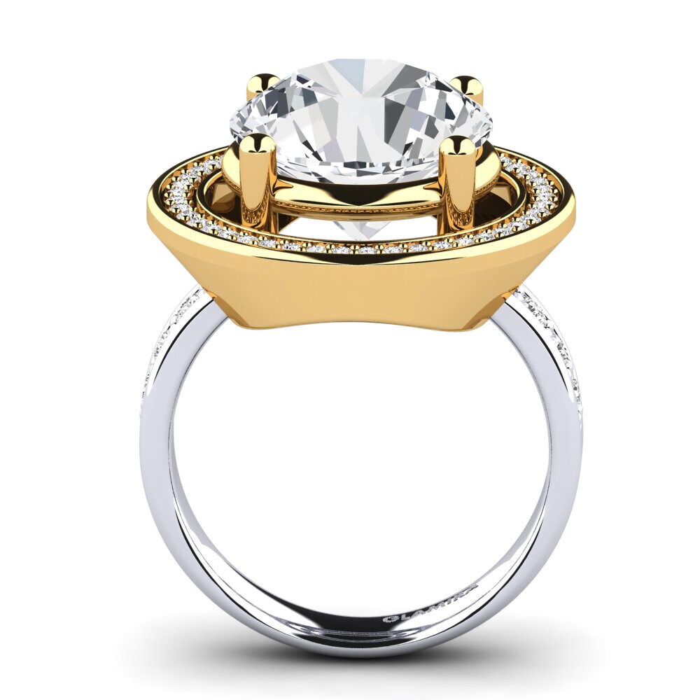 18k Oro Blanco / Amarillo Anillo Holli