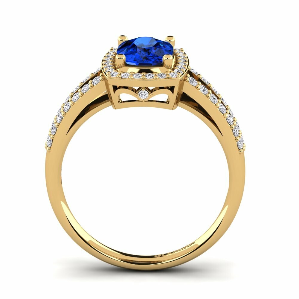 Sapphire (Lab Created) Engagement Ring Holly