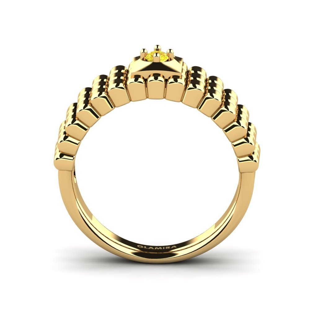 9ct Yellow Gold Yellow Sapphire Men's Ring Horrell