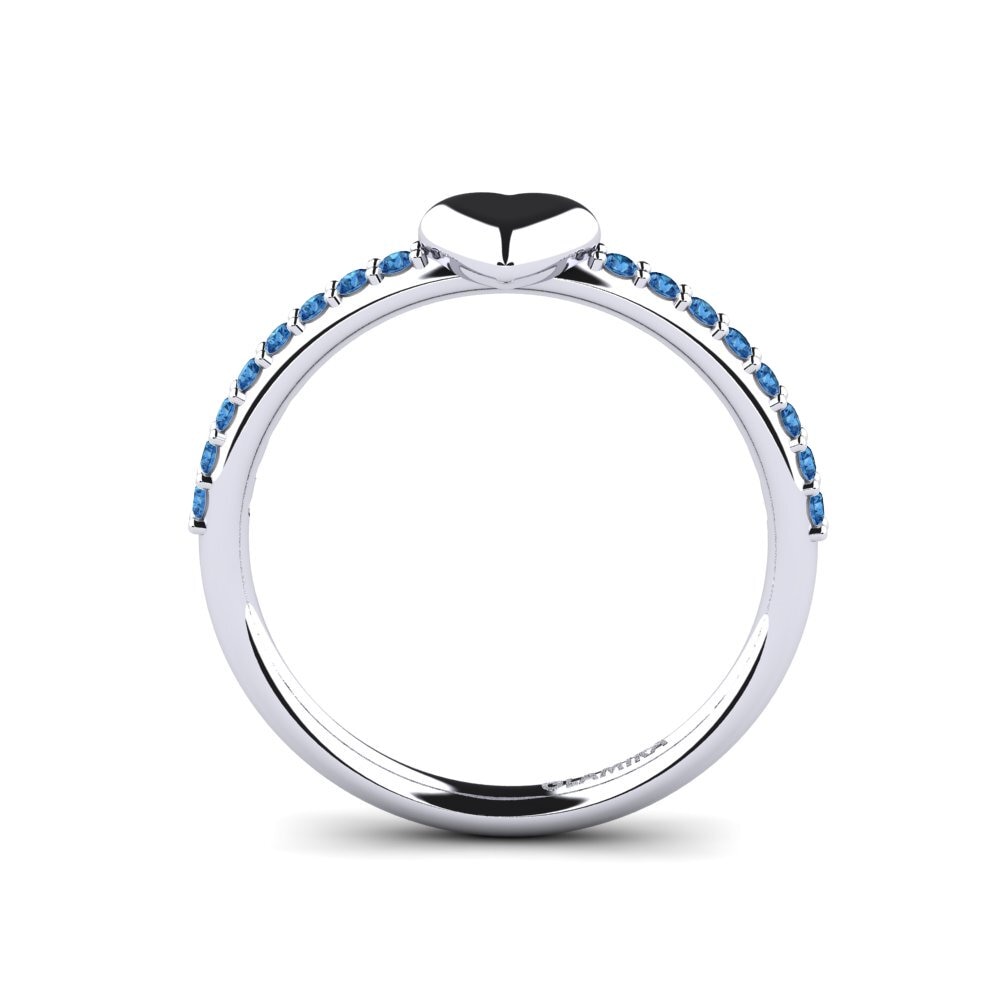 Zircone Blu Scuro Anello Hosley