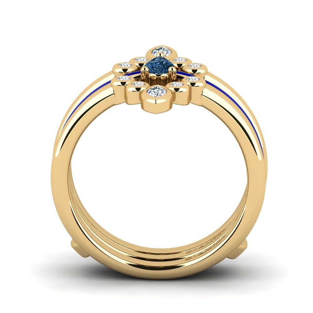 Blauer Diamant Ring Hredd SET