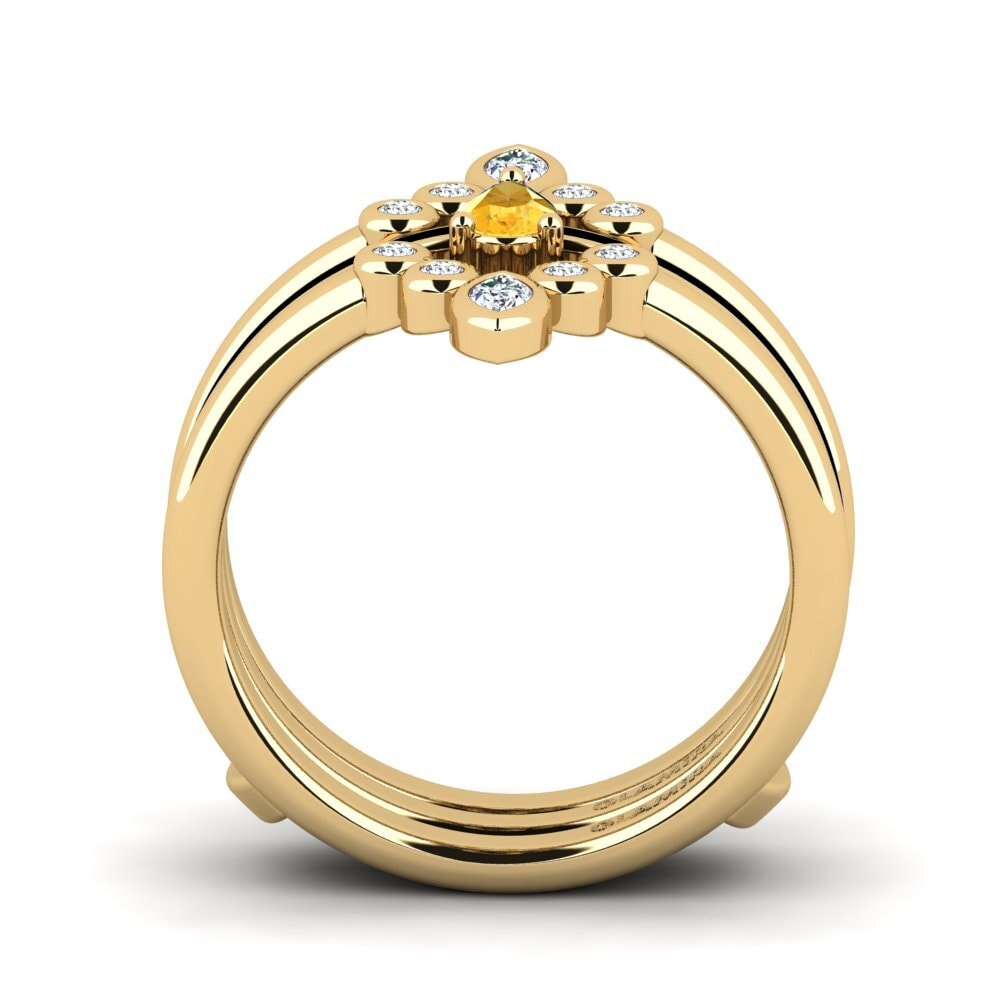 Citrine Ring Hredd SET