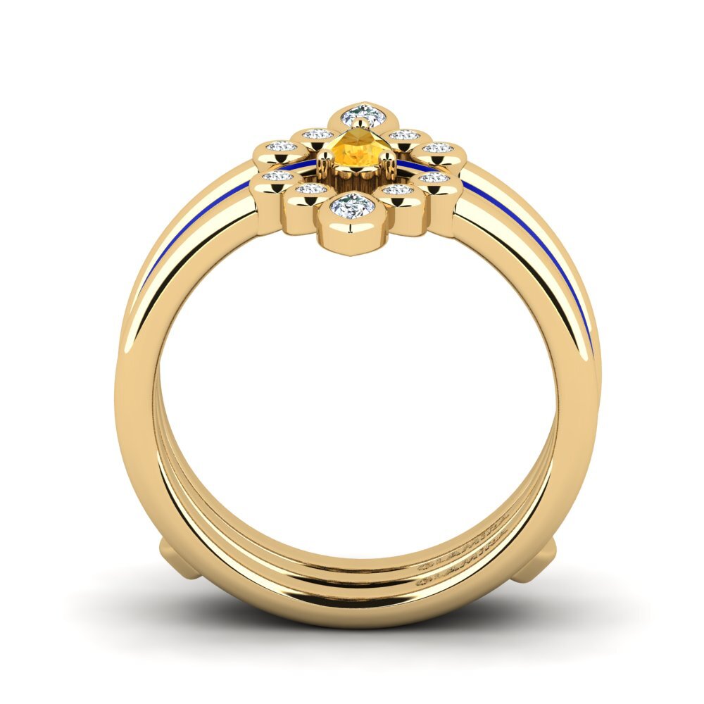 Citrine Ring Hredd SET