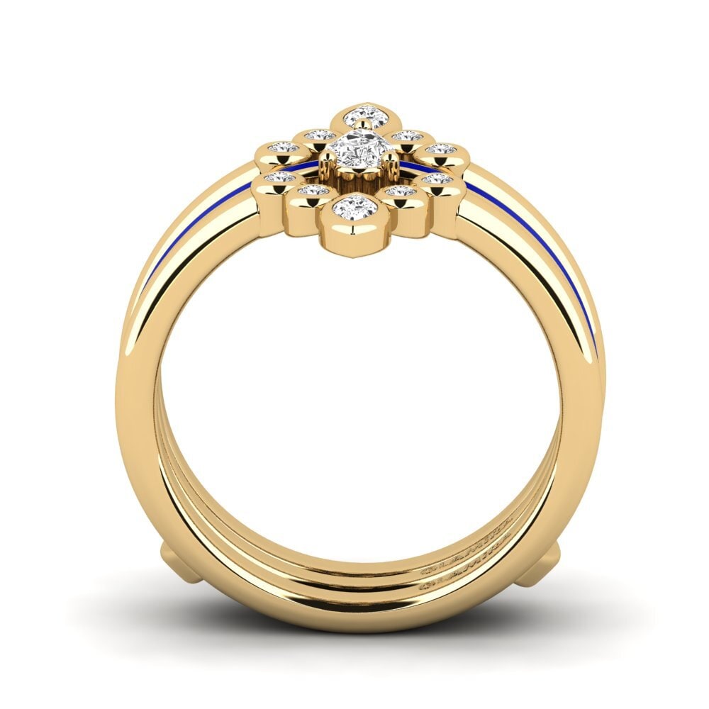 White sapphire Ring Hredd SET