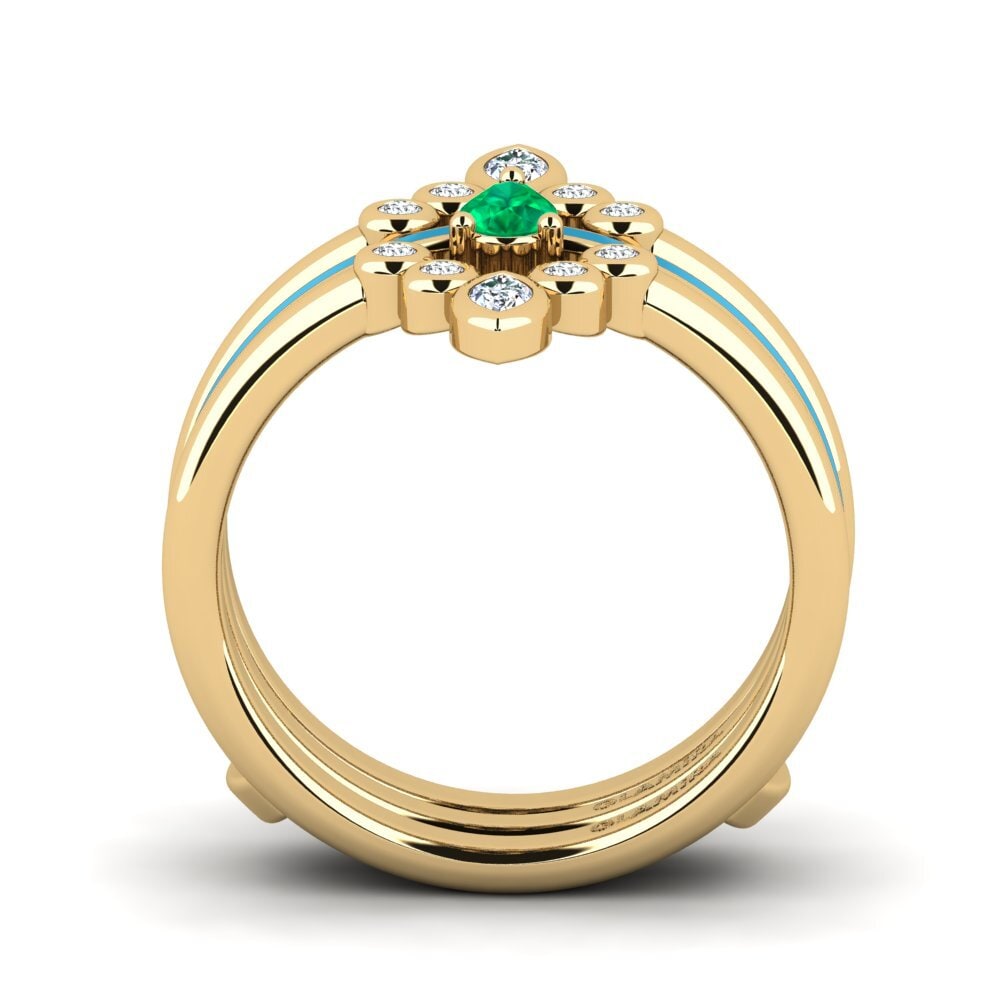 Emerald Ring Hredd SET