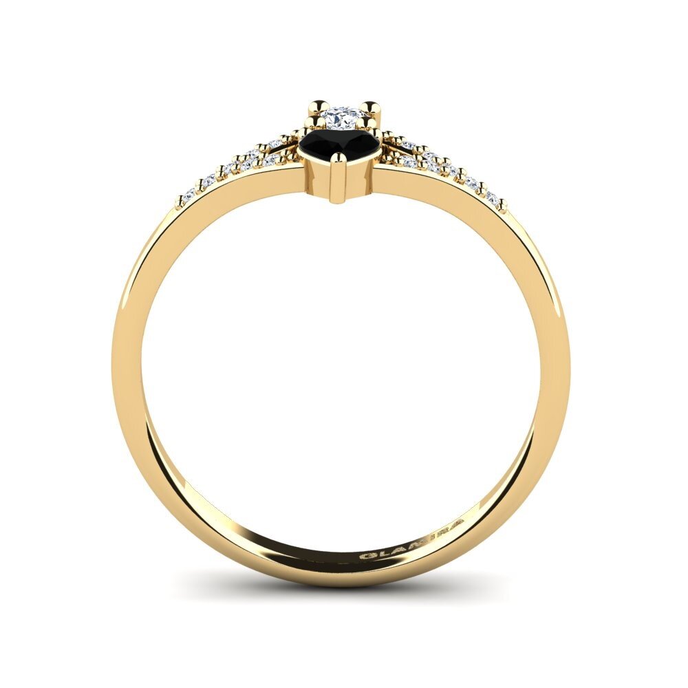14ct Yellow Gold Black Onyx Ring Hrundl