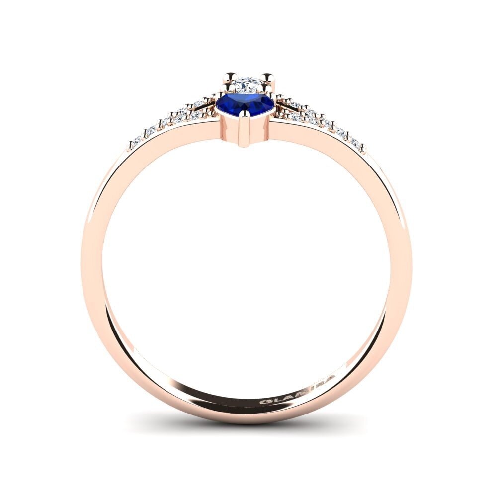 14ct Rose Gold Sapphire Ring Hrundl