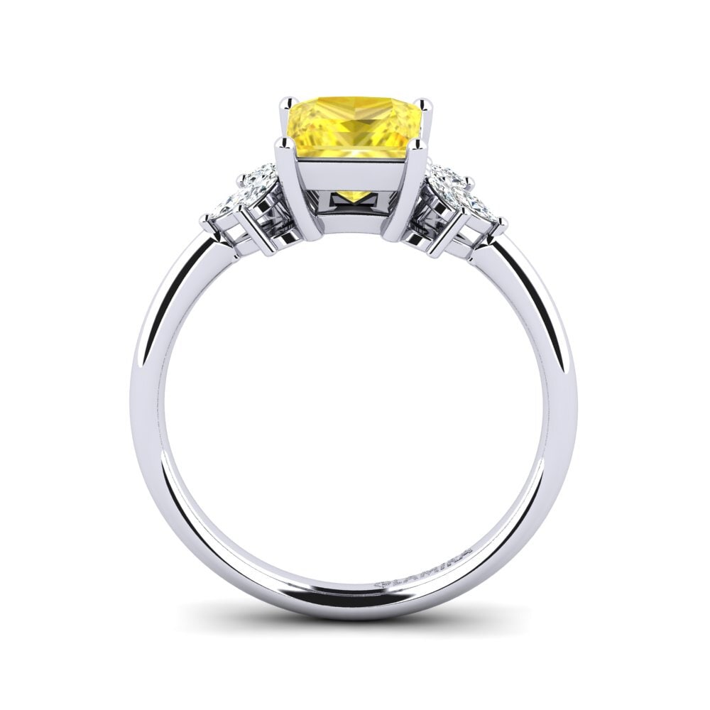 Gul safir Forlovelsesring Htoni