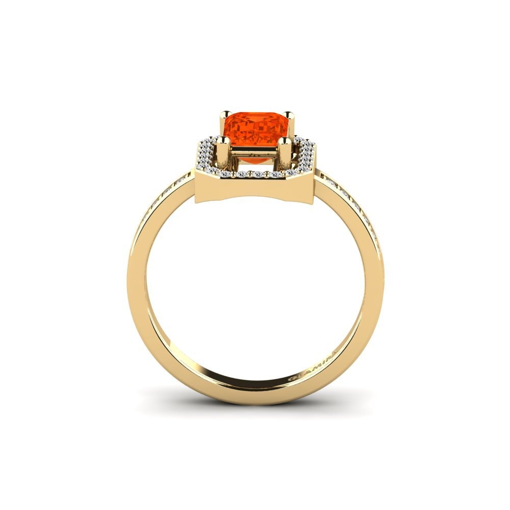 Ópalo Fuego Anillo de compromiso Hudala