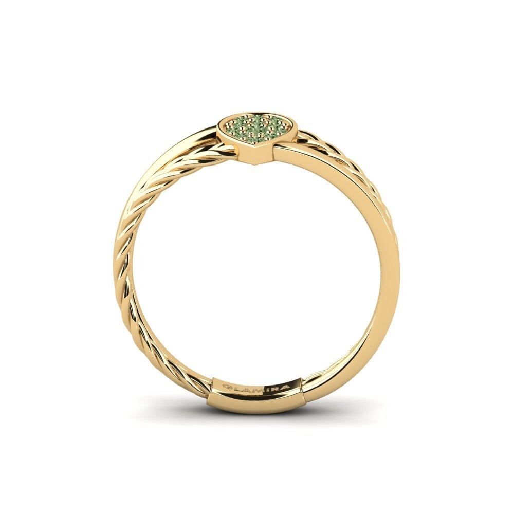 Grüner Diamant Ring Hugging