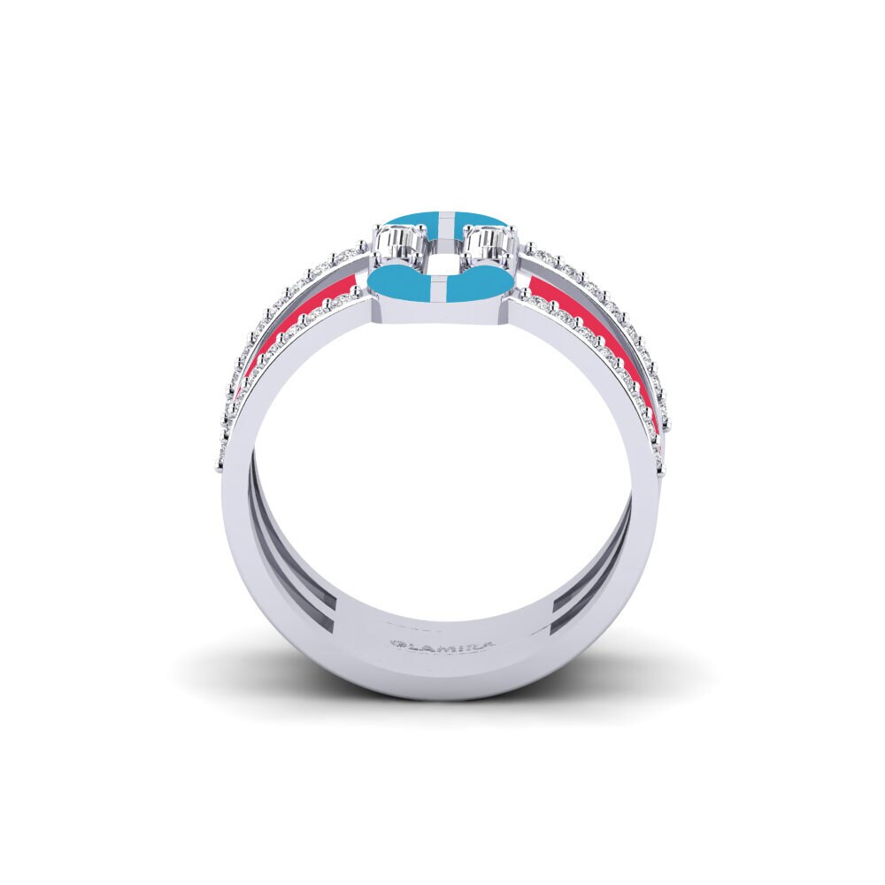 Or Blanc 14k Bague Icarias