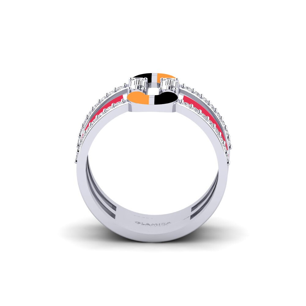 Weiß-Silber Ring Icarias