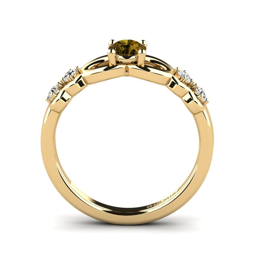 Brown Zircon Engagement Ring Ichagr