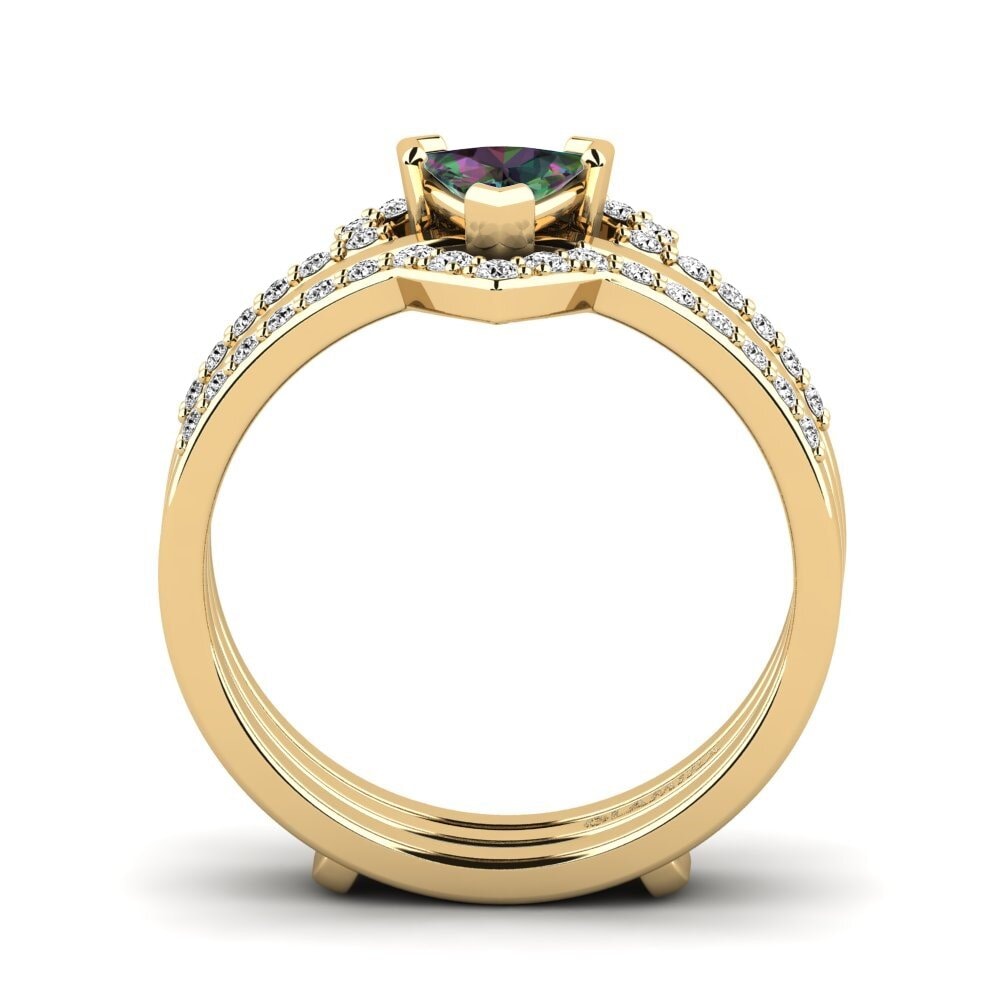 Topacio Místico Anillo Idiom SET