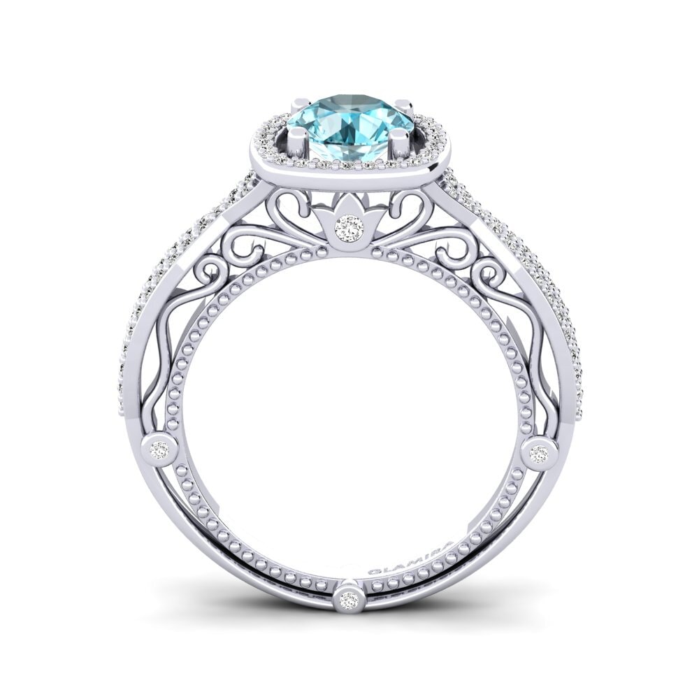 Blauer Zirkon Verlobungsring Imberre