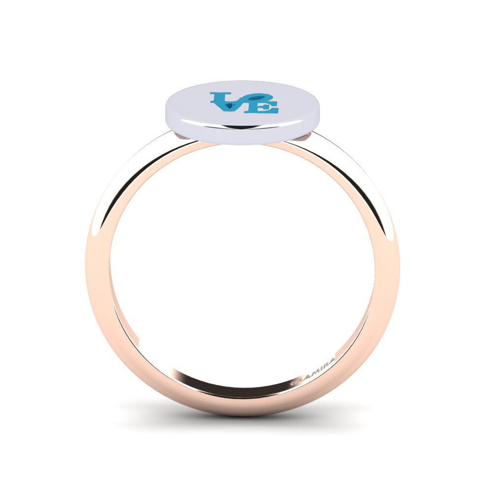 750 Weiß & Rotgold Ring Inas