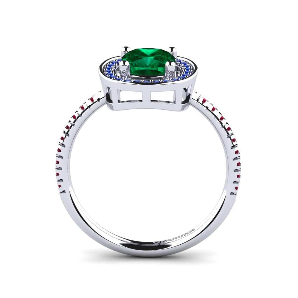 Emerald (Lab Created) Engagement Ring Ingrida
