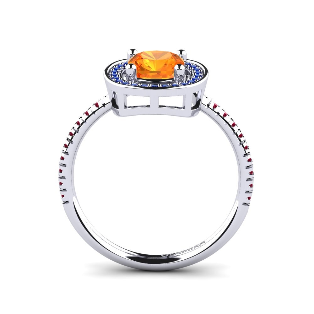 Orange Sapphire Engagement Ring Ingrida