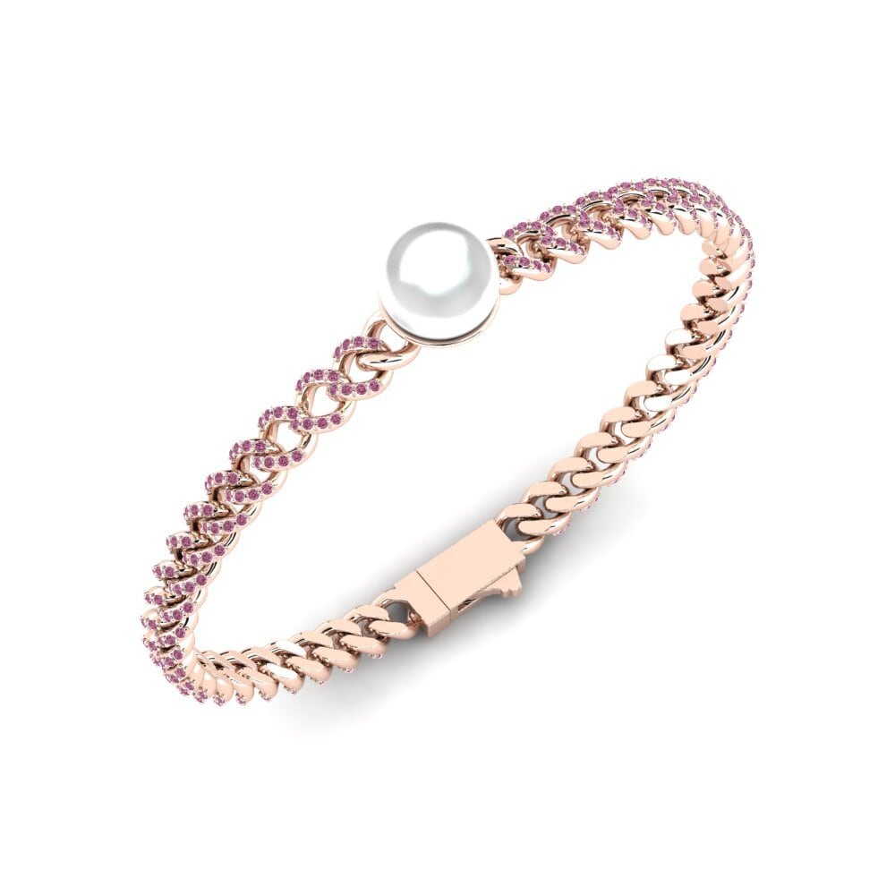 Rotgold 585 Rhodolit-Granat Damen armband Inn