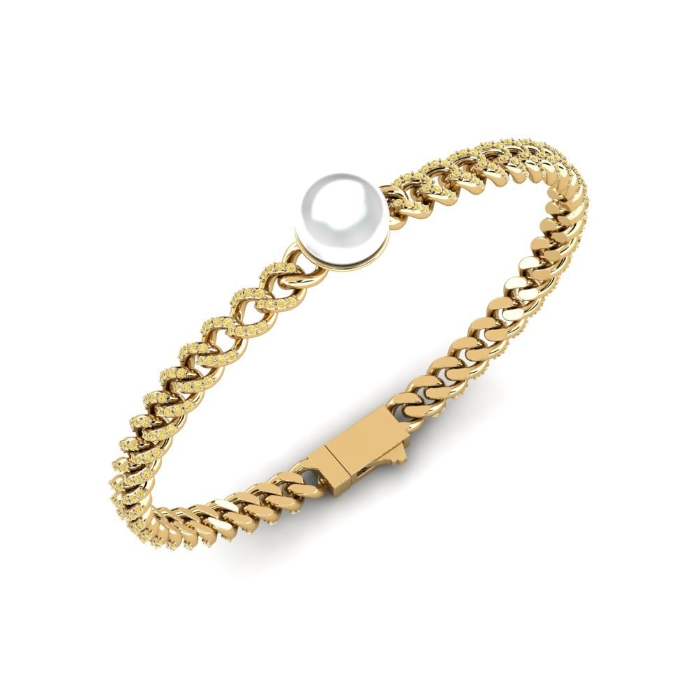 14ct Yellow Gold Yellow Diamond Women's Bracelet Inn