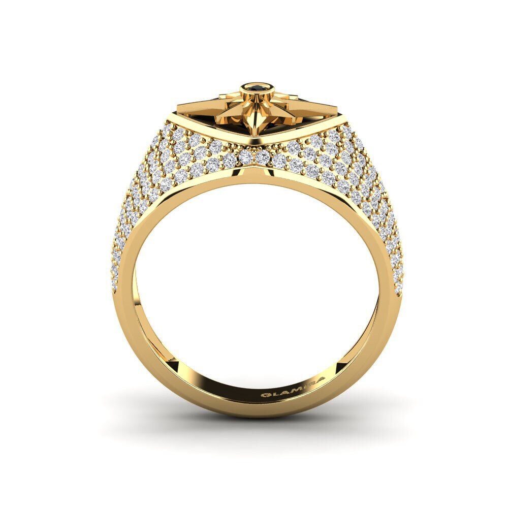 Saphir noir Bague Intense