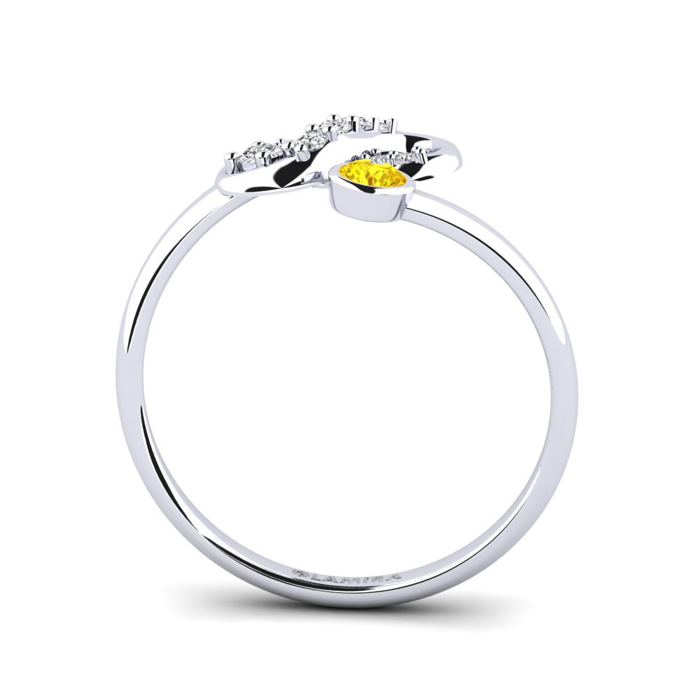 Gelber Saphir Ring Intermittent