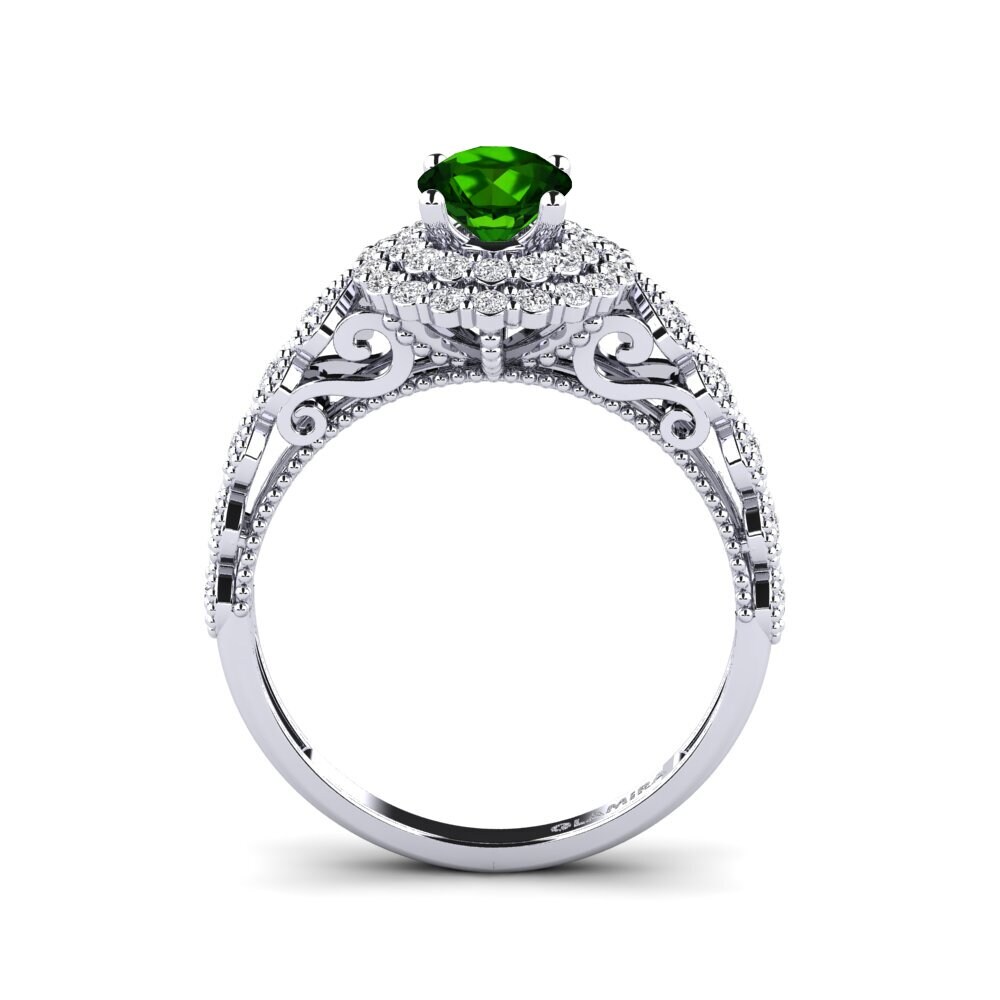 Green Tourmaline Engagement Ring Intrauterine