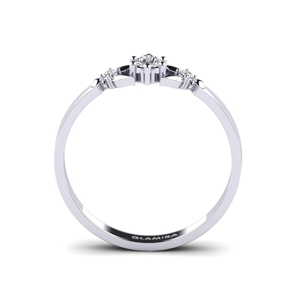 14k White Gold Engagement Ring Iodine