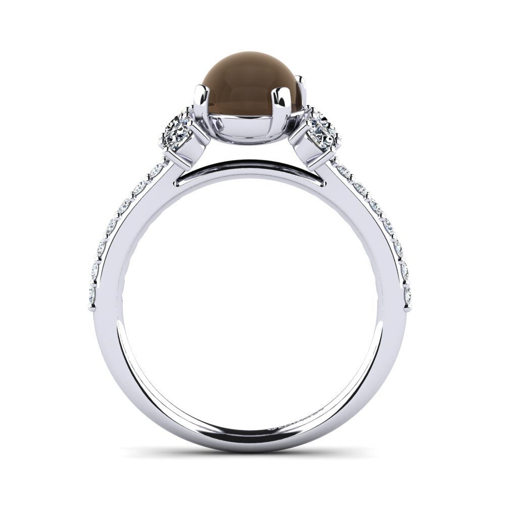 Cabochon Smoky Topaz Ring Iryna