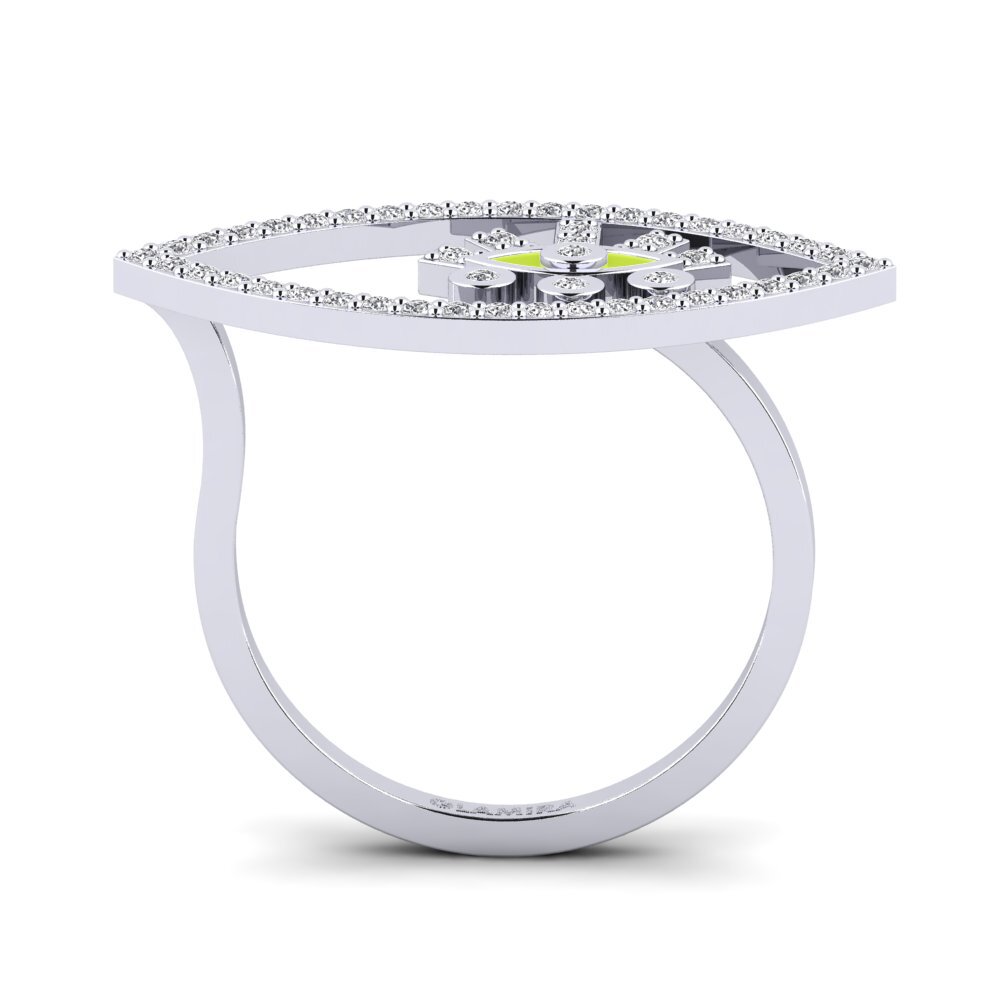 Argent Blanc Bague Issos
