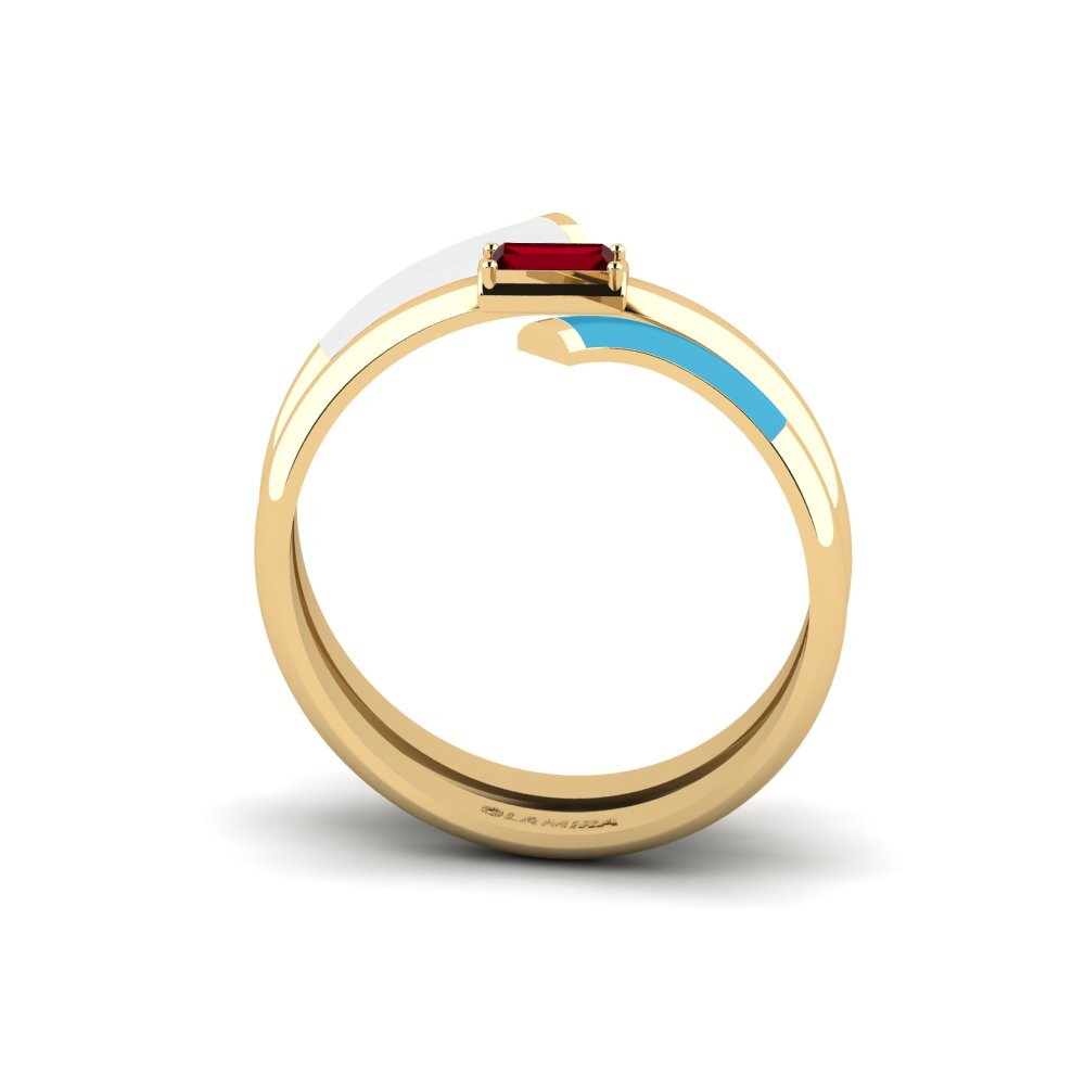 Roter Zirkonia Ring Ithakis