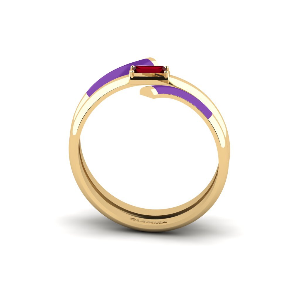 Roter Zirkonia Ring Ithakis