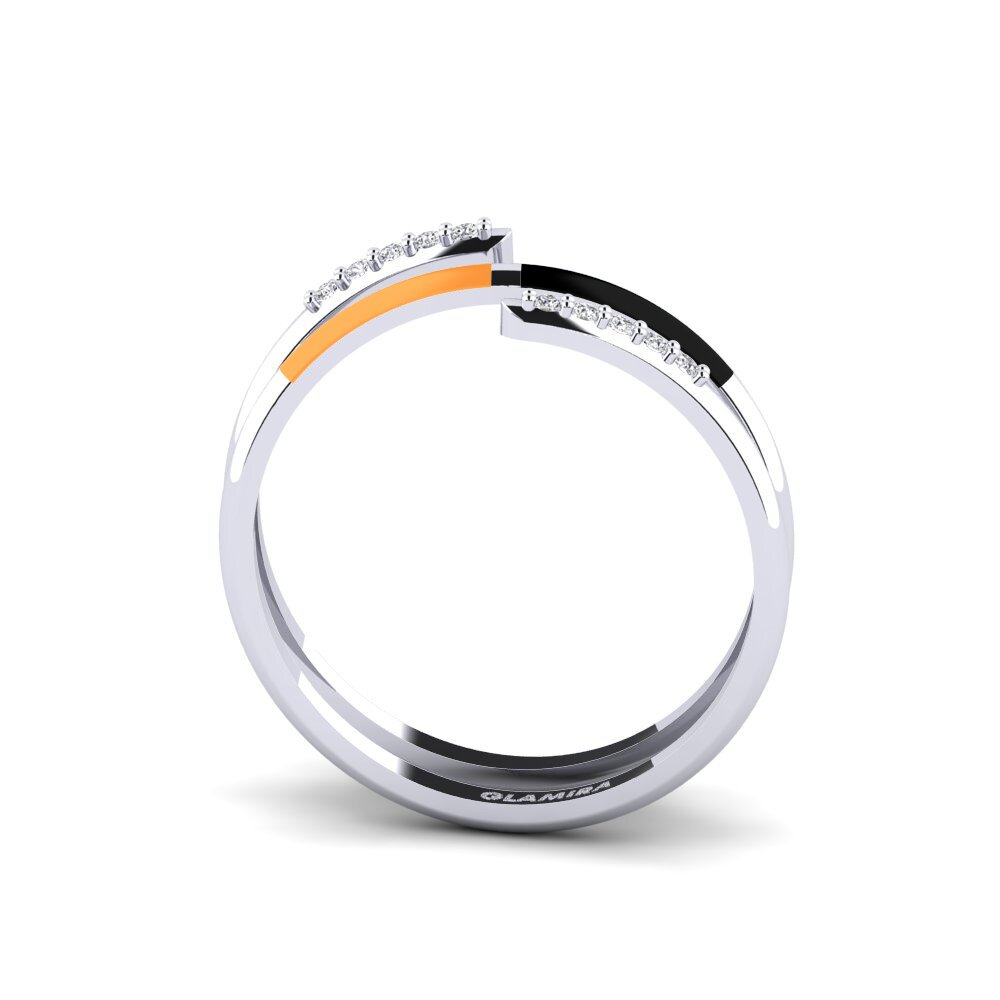 Weiß-Silber Ring Ithoca