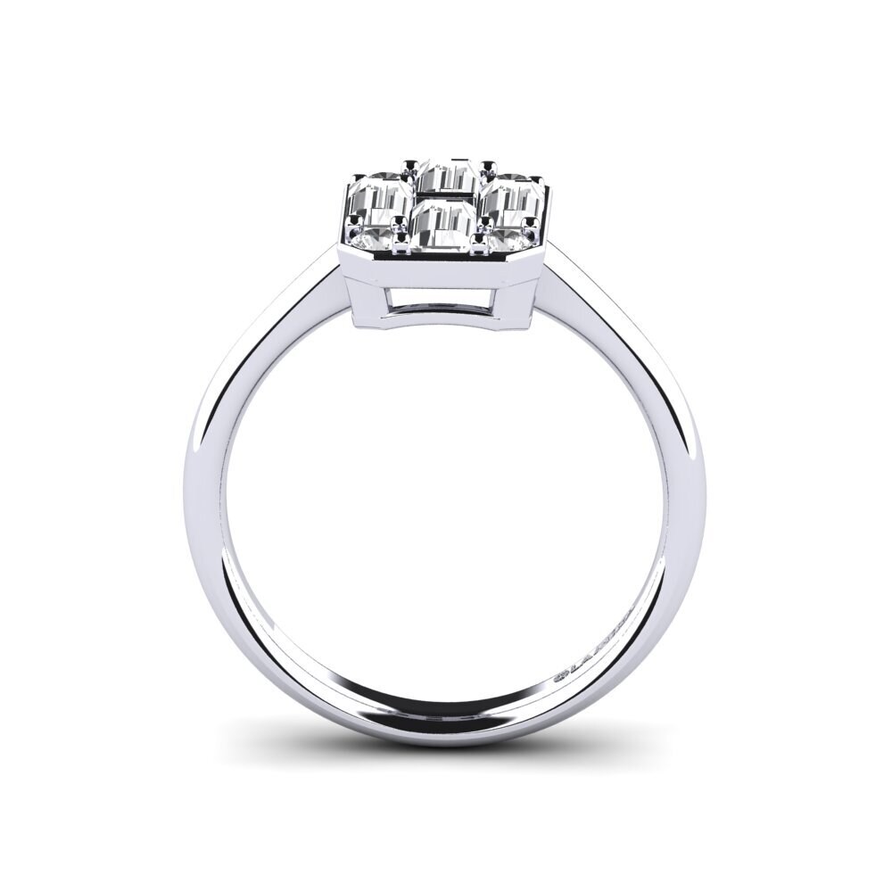 Weißer Saphir Ring Itzhak