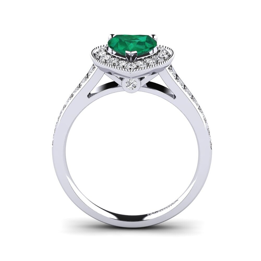 Heart Emerald Women's Ring Ivey